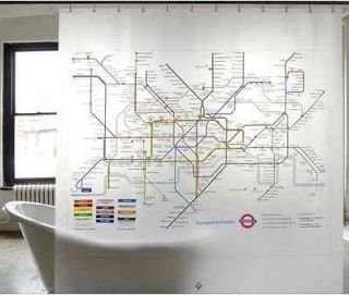 New EVA London Underground Map Shower Curtain