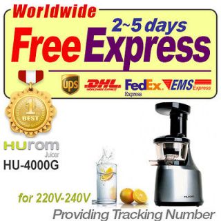 New HUROM HU 4000G Slow Juicer Extractor Fruit Vegetable Citrus + Free 