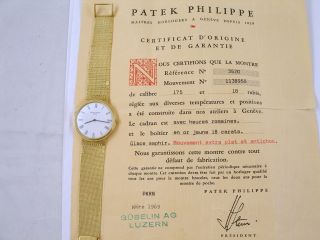PATEK PHILIPPE 18K 1969 REF 3520 CALATRAVA HANDWIND MANUFACTURE 