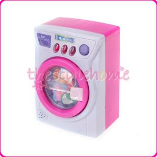 Cute Preschool Pretend Washing Machine Kids Toy w/ Music Light battery 