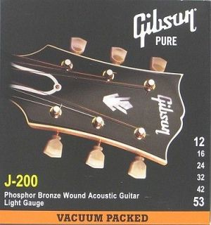 Gibson J200 Phos Bronze Acoustic Strings 3 sets .012