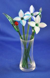 GLOBAL VILLAGE GLASS STUDIOS Glass Flowers 746 FANTASY FLOWERS