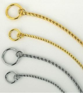 Guardian Gear Snake Chain Show Dog Collar 4mm or 5mm thick, gold or 