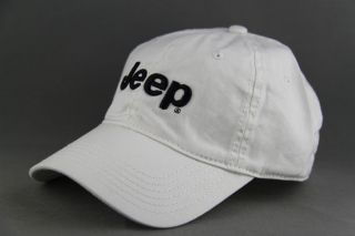 Jeep 100% Cotton Baseball Golf Ball Sport Casual Embroidery hat white 