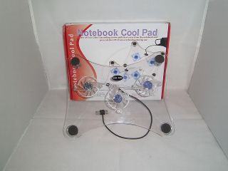 Notebook Cooling Pad 3 Fans USB w Blue LED for Lap Tops PC