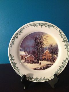 Currier and Ives Museum Thomas Series 8 Salad Plate  Winter in 