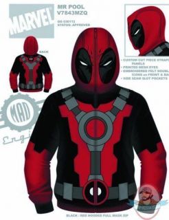 Marvel Deadpool Costume Hoodie Mad Engine S M L XL XXL