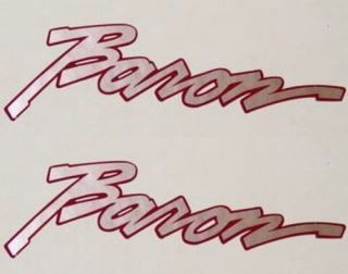LUND 17 X 4 1/2 INCH GOLD/MAROON BARON BOAT DECALS (Pair) decal