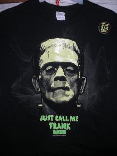 NEW Frankenstein Universal Studios Monsters Glow In Dark T Shirtx XXXL 