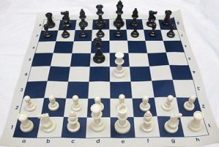 NEW Navy Blue Chess Set BEST DEAL Tournament Game Staunton Pieces 