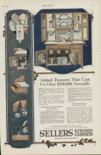   Kitchen Cabinets Appliance Elwood Indiana 1920 Original Vintage Ad