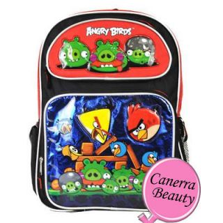 Angry Birds 3 NEW Green Pigs Large 16 Inch Backpack School Bag Kids 