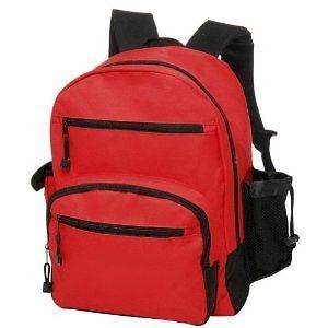 Trendy Level One School Backpack Book Bag Stylish Design, Red