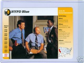 Grolier NYPD BLUE Jimmy Smits Trading card Rare