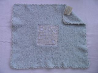 Barefoot Dreams Chunky Chenille Light Blue Baby Security Blanket Lovey 