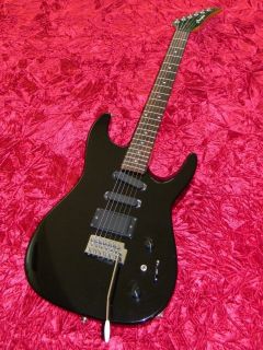 Memphis HSS Circa 1990 ST Style Black Body Guitar Chrome Bridge Tuners 
