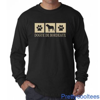   Silhouette Long Sleeve T Shirt Tee   French Mastiff   S to 5XL