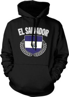 El Salvador Crest Flag National Pride World Cup Soccer Olympics Mens 