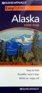 NEW 2005~MAP OF ALASKA, Rand McNally~Details:InsidePass,Denali,+More 