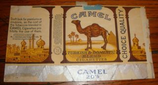 Vintage Camel Cigarette Label RJ Reynolds Tobacco Co. Winston Salem 