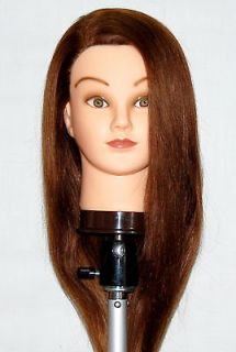 22 Cosmetology Mannequin Head 100% HUMAN Hair ~ FOR CUT, COLOR 