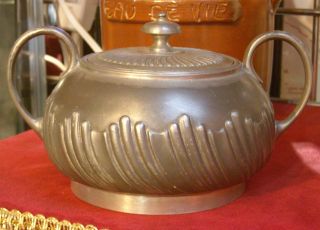   English pewter trinket box/pot made by James Dixon & son, Sheffield