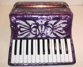   Accordion 12 Bass 25 Key, Case & Straps Included, Purple 2512 PUR