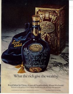 Royal Salute Scotch Whisky by Chivas Vintage 1978 Print Ad