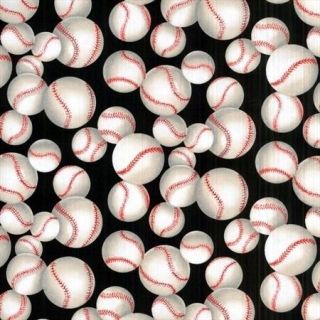   Run Baseball Base Soft Ball Sport Novelty Quilt Fabric Blank Quilting