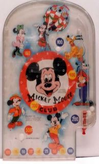 Mid 60s MICKEY MOUSE CLUB Pinball Machine Game WOLVERINE TOY 