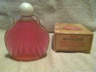 Vintage Avon Sea Legend Decanter with Sonnet Foaming Bath Oil