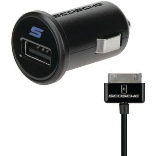 SCOSCHE USB LOW PROFILE CAR CHARGER (INCLUDES IPOD TO USB CHARGING 