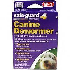 SAFE GUARD 4 CANINE DEWORMER FOR DOGS, 6 WEEKS AND OLDER (NEW EXP 09 