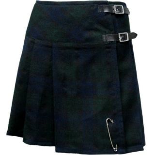 New Black Watch Tartan/Plaid 16.5 Mini Kilt Skirt With Free Pin Sizes 