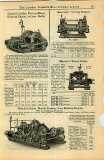 1925 AD Fairbanks Morse Anaconda Hoisting Engines Hercules Stump 