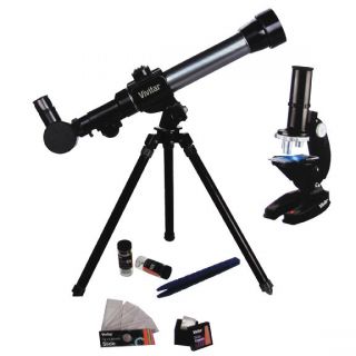 Vivitar 20X 30X 40X Refractor Telescope and Microscope Set
