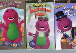 LOT OF 3 BARNEY AND FRIENDS SING DANCE IMAGINATION ISLAND TALENT SHOW 