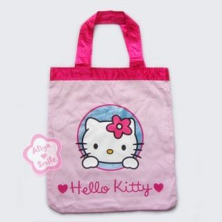 Pink Girls Shoulder Bag Kids Cute Kitty Tote Duffle Bag 14 1/2 X 12 3 
