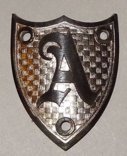 Letter A Vintage Monogram Junior Radiator Cap Badge Emblem Initial 