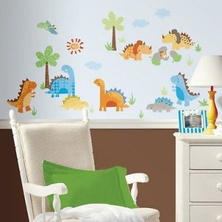   WALL DECALS Dinosaur Stickers Kids Bedroom Baby Boy Nursery Decor