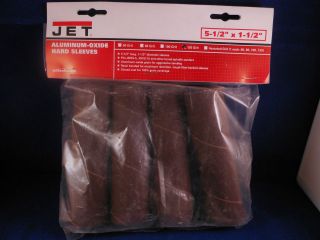 Aluminum oxide sand sleeves 5 1/2 x1 1/2 x 120 Grit 4 pk spindle Drum 