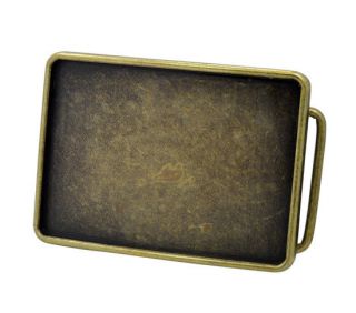 Large Bronze Rectangle Belt Buckle Blank   Add your Own Design 