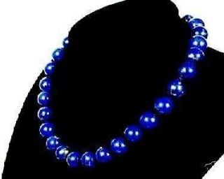 Natural 10mm Egyptian Lapis Lazuli Necklace AAA