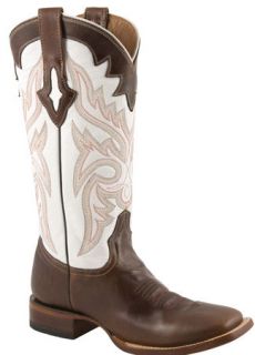 Lucchese Ladies Genuine Oil Calf Cowboy Western Boots Natural M3608 