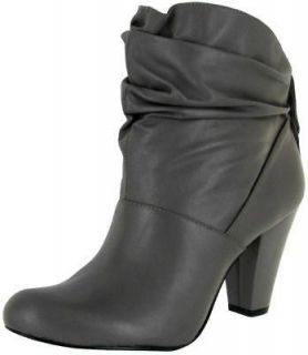 BCBG Womens Dash Black, Brown, Grey Leather Ankle Boot