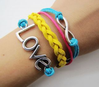 infinity leather bracelet in Bracelets