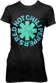 Red Hot Chile Peppers   Asterisk Aqua Girlie T Shirt top S M L XL 2XL 