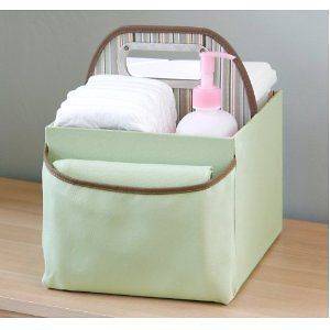 JJ Cole Collections baby Diaper Caddy, Green Stripe , NEW w/ factory 