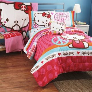 Hello Kitty Bedding Collection Twin/Full Comforter ONLY FREE 