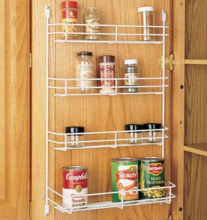 Kitchen Cabinet Organizer: Door mount Spice Rack 4 tier